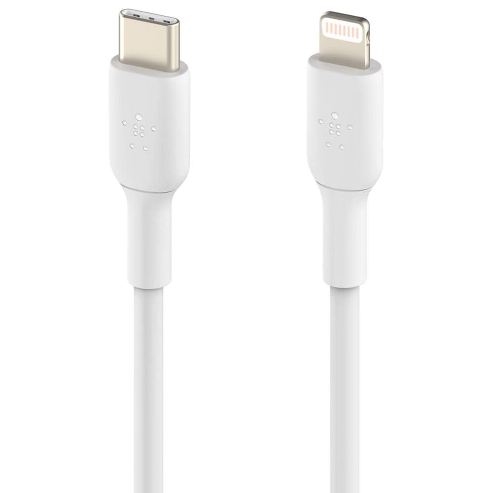 Belkin BoostCharge 3 Ft USB-C to Lightning Cable in White, , large