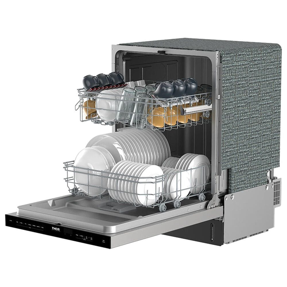 Thor Kitchen 24" Built-In Top Control Dishwasher with Pocket Handle in Stainless Steel, , large