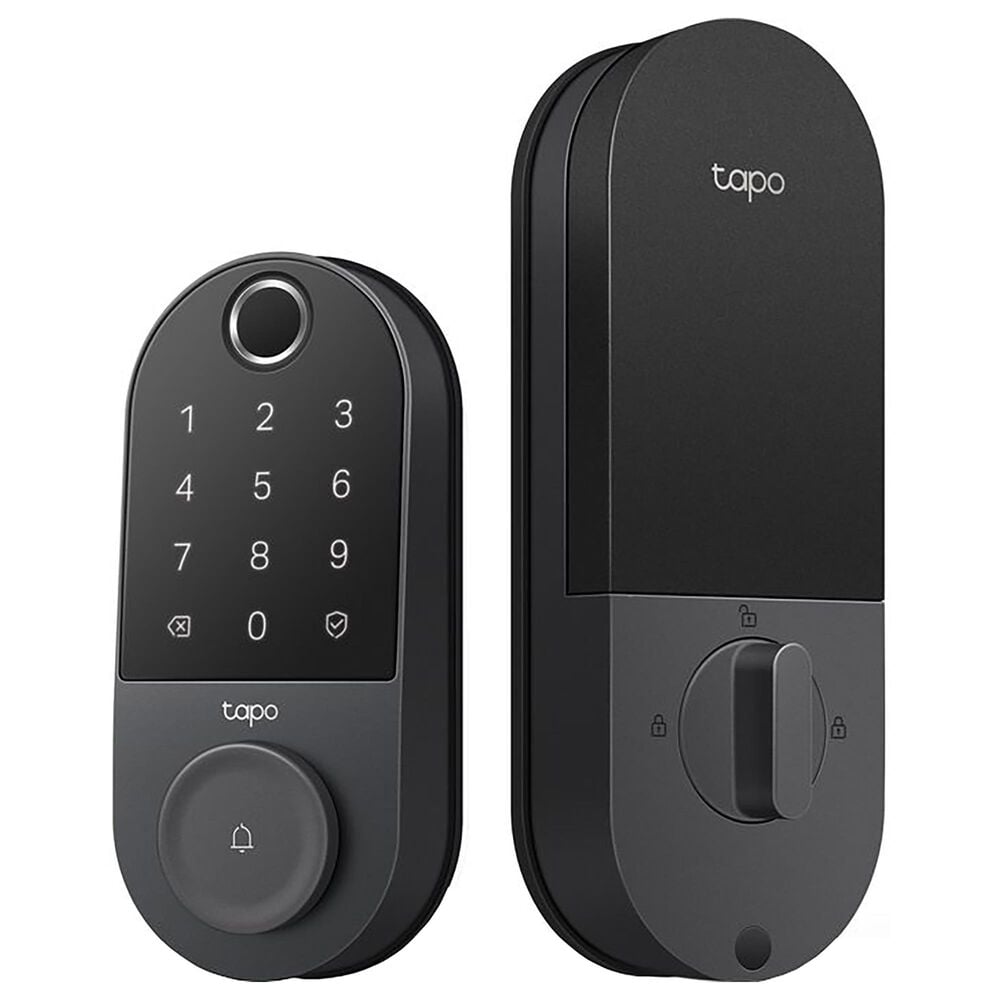 TP-Link Tapo Smart Wi-Fi Door Lock with Built-in Doorbell in Black, , large