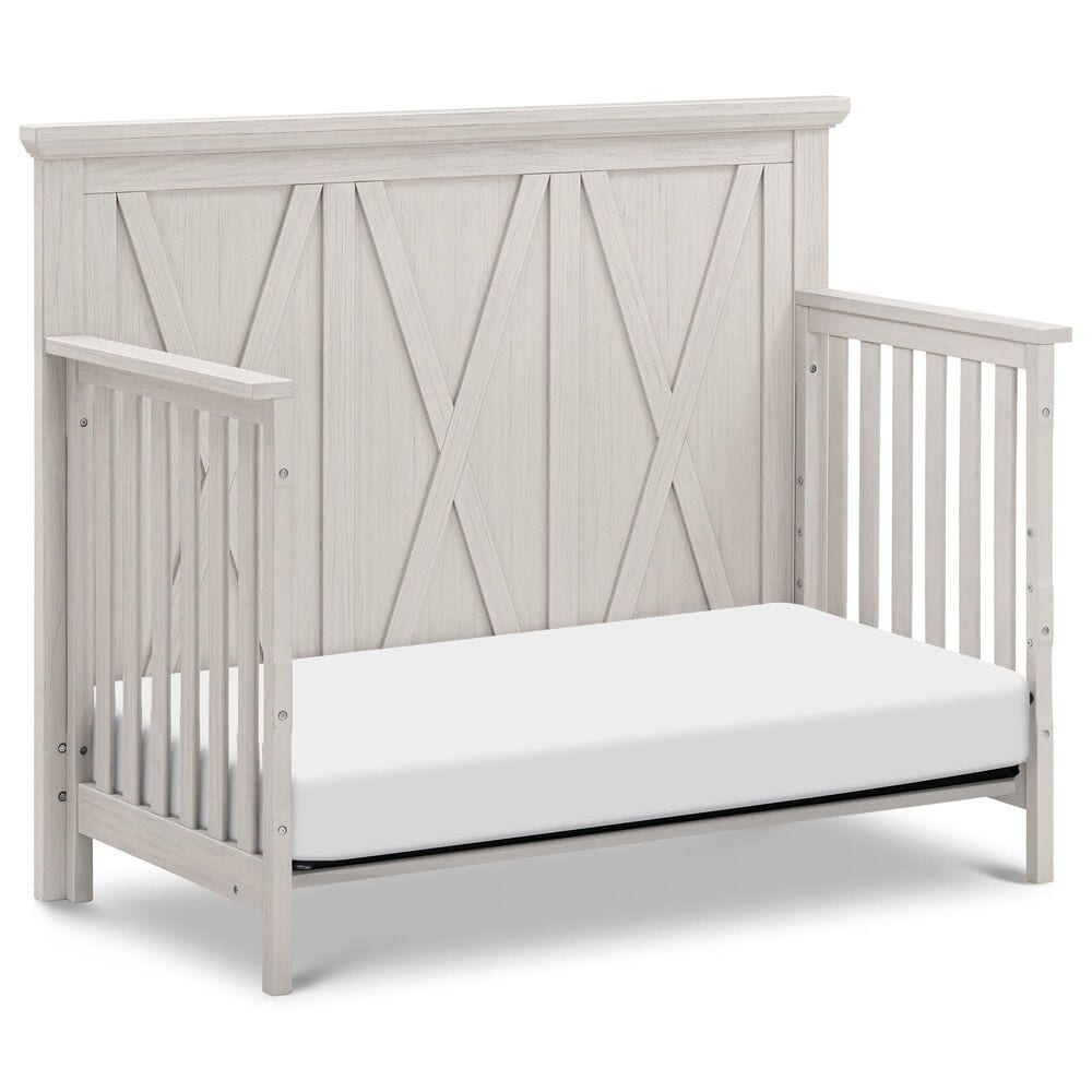 DaVinci Emory Farmhouse 4-in-1 Convertible Crib in White Driftwood, , large