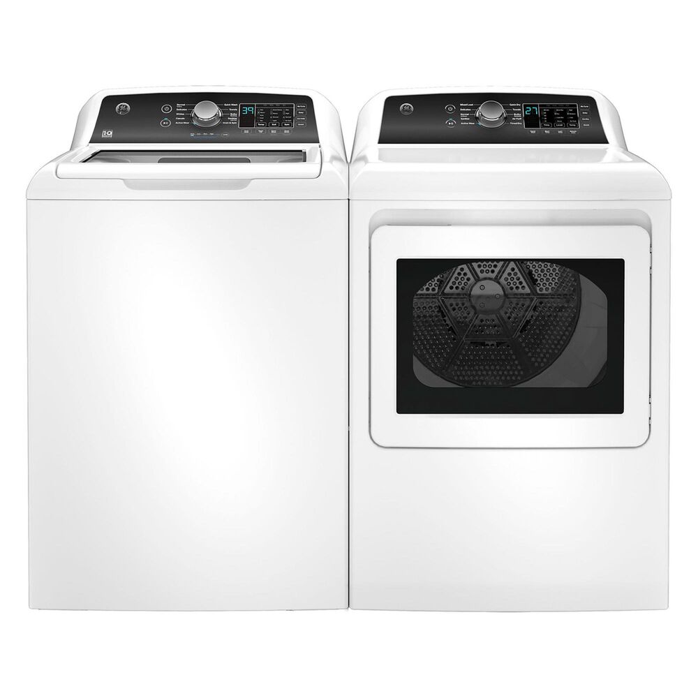 GE Appliances 4.5 Cu. Ft. Washer and 7.4 Cu. Ft. Gas Dryer in White, , large