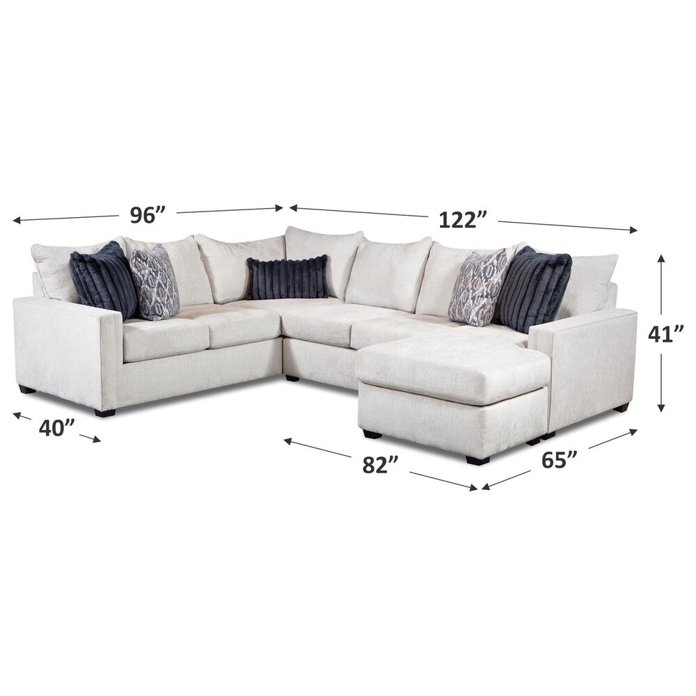 Northwestern Willet 2-Piece Sectional in Stone, , large