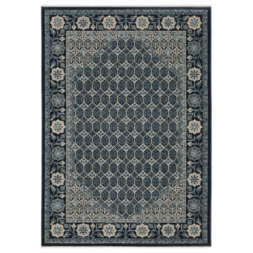 Oriental Weavers Capella Blue and Ivory 5"3" x 7"6" Area Rug, , large