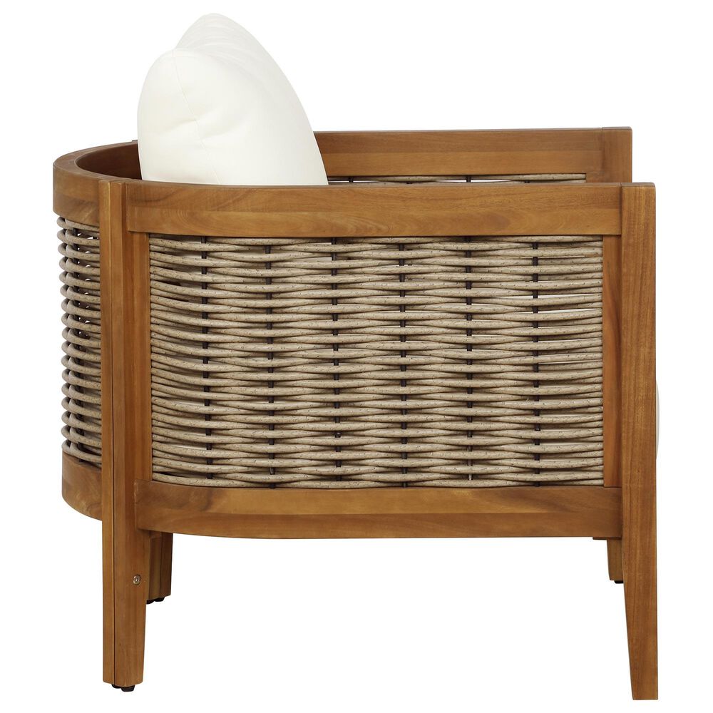 Linon Home Decor Chaddsley Patio Arm Chair in Beige, , large