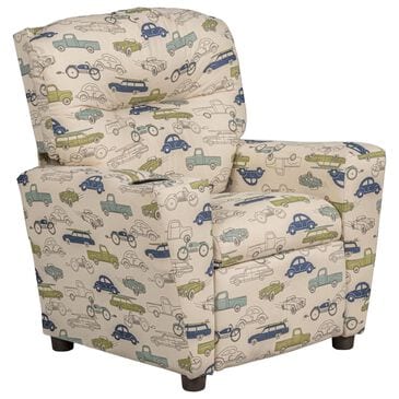 Brazil Furniture Tween Kid"s Recliner in Retro Rides, , large