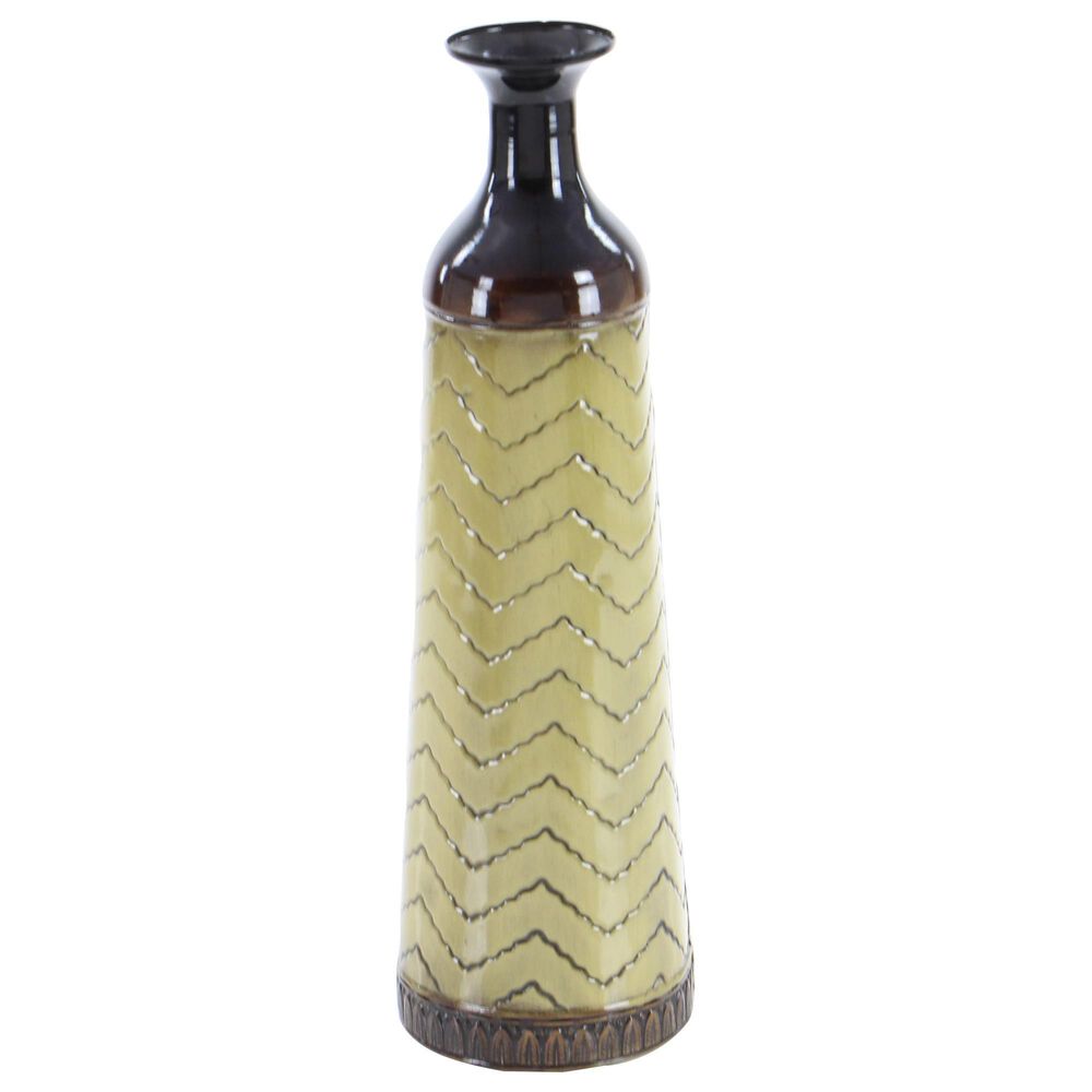 Maple and Jade Chevron Vase in Red, Grey and Yellow &#40;Set of 3&#41;, , large