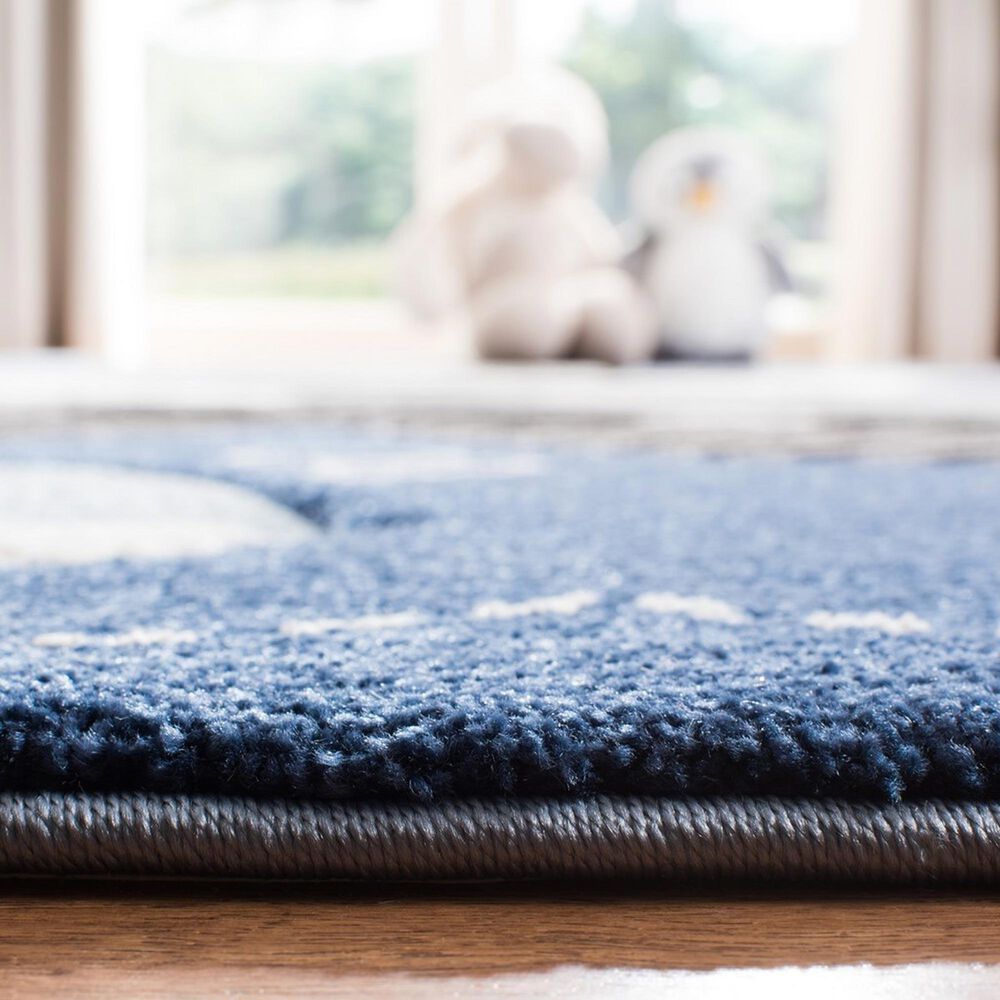 Safavieh Carousel Animals 3&#39; Square Blue and Grey Kids  Area Rug, , large