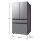 Samsung 22.9 Cu. Ft. Bespoke Counter Depth 4-Door French Door Refrigerator with Inner Beverage Center & FlexZone Drawer in Stainless Steel, , large