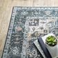 Oriental Weavers Charleston Medallion 2" x 3" Blue Area Rug, , large