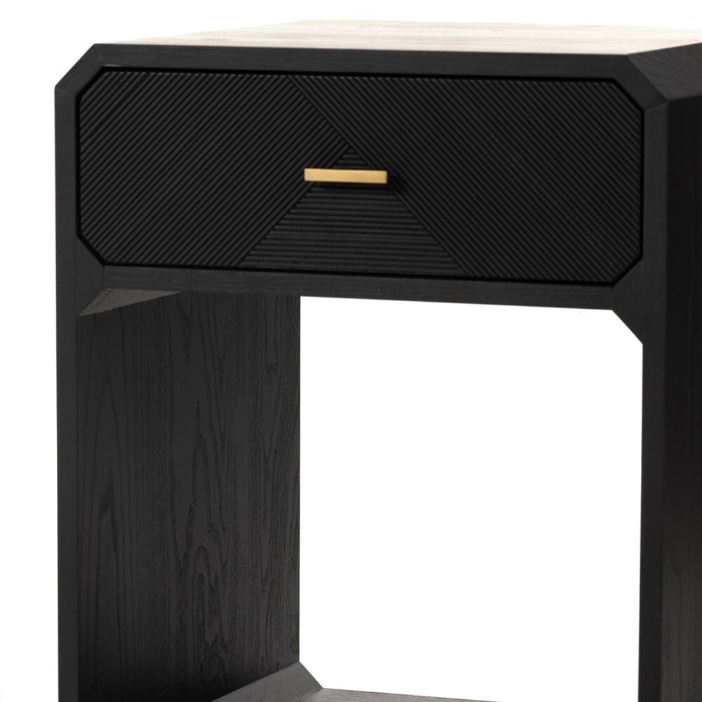 Four Hands Caspian Nightstand in Black Ash, , large
