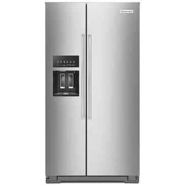 KitchenAid 24.8 Cu. Ft. Side-by-Side Refrigerator with Exterior Ice and Water in Stainless Steel with PrintShield Finish, , large