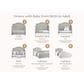 Delta Children Asher 6-In-1 Convertible Crib in Rustic Mist, , large