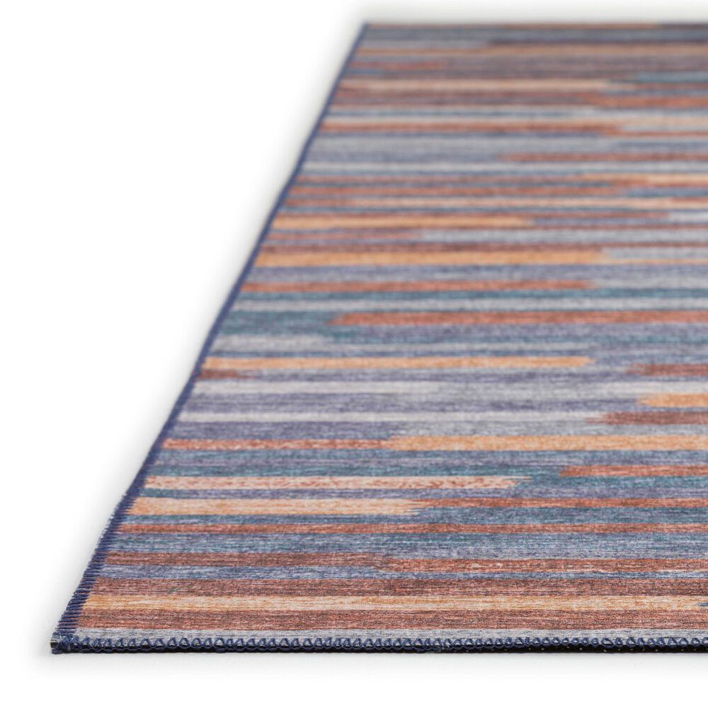 Dalyn Rug Company Sedona Striped 5&#39; x 7&#39;6&quot; Denim Indoor/Outdoor Area Performance Rug, , large