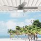 Hunter Sea Point 52" Outdoor Ceiling Fan with LED Lights in Matte Silver, , large