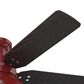 Hunter Mill Valley Low Profile 52" Outdoor Ceiling Fan with Light in Barn Red, , large