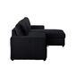 Titanic Furniture Jayla 2-Piece Sleeper Sectional Right Facing Chaise in Black, , large