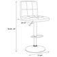 Parkerville Furniture Line Quilted Back Adjustable Swivel Bar Stool in Chrome and Black, , large