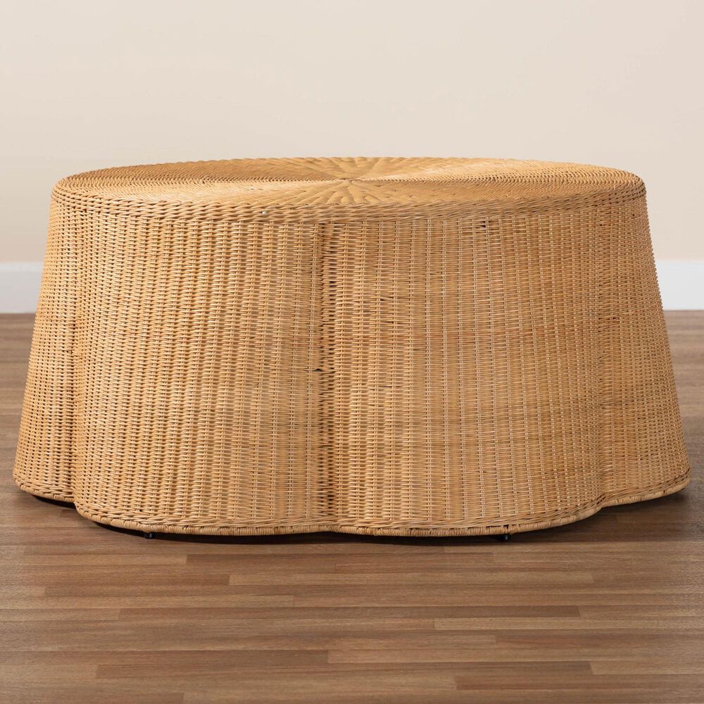 Baxton Studio Palm Coffee Table in Light Honey, , large