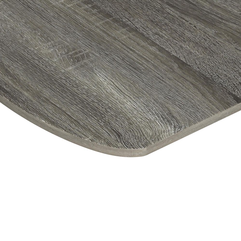 HOMLUX 1-Shelf End Table in French Oak and Black, , large