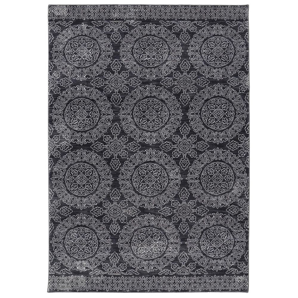 Mohawk Savannah Leawood 90490-90083 5"3" x 7"10" Black Area Rug, , large