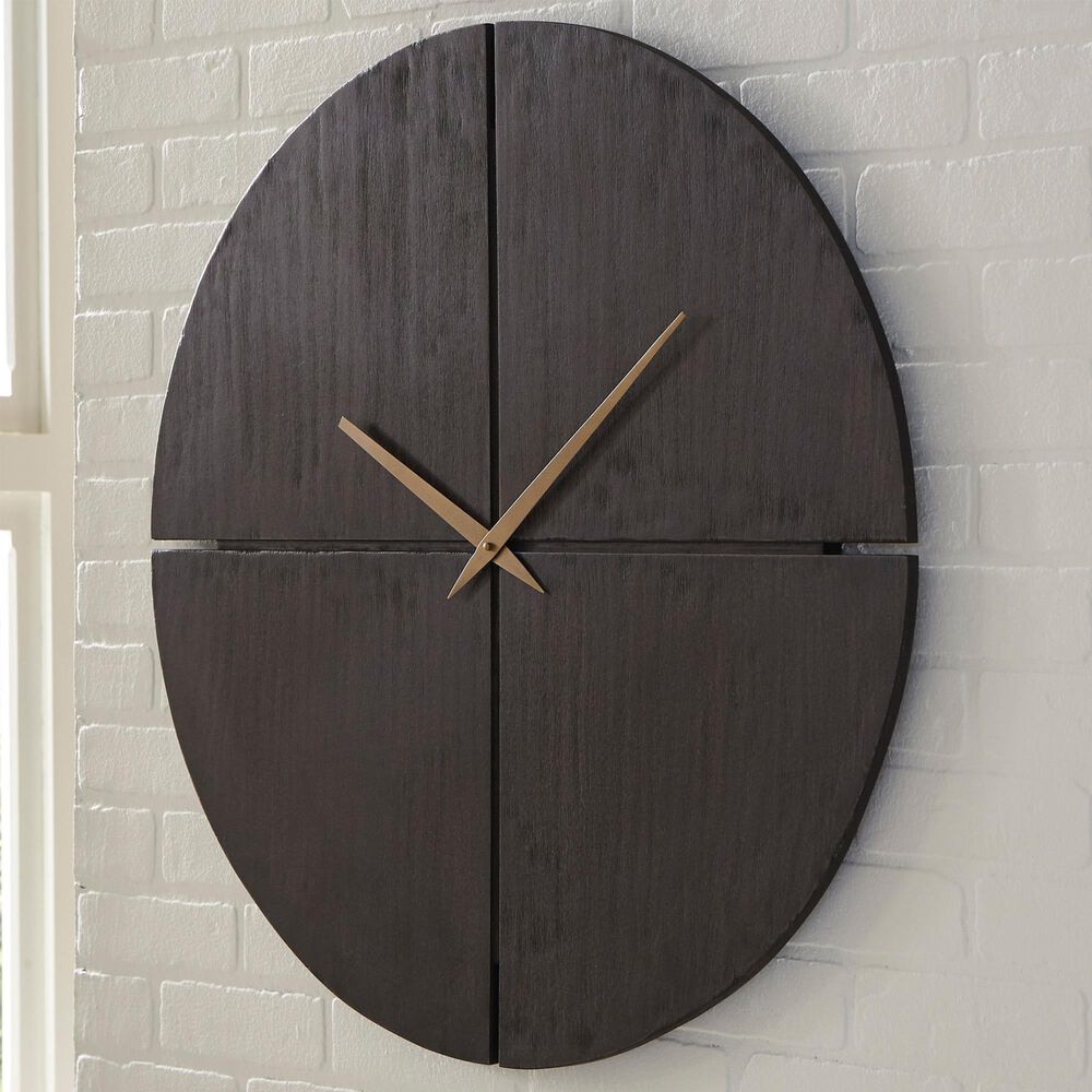 Signature Design by Ashley Pabla Wall Clock in Black, , large