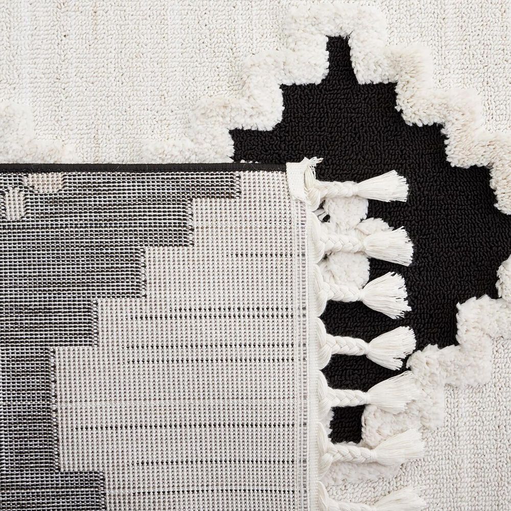 Safavieh Marrakesh MRK532A 5&#39;3&quot; x 7&#39;6&quot; Ivory and Anthracite Area Rug, , large