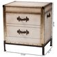 Baxton Studio Laura 2-Drawer End Table Trunk in White, , large