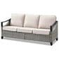 Sunwell Garden 32"H 3-Seater Outdoor Sofa with Curved Beige Cushions in Gray, , large
