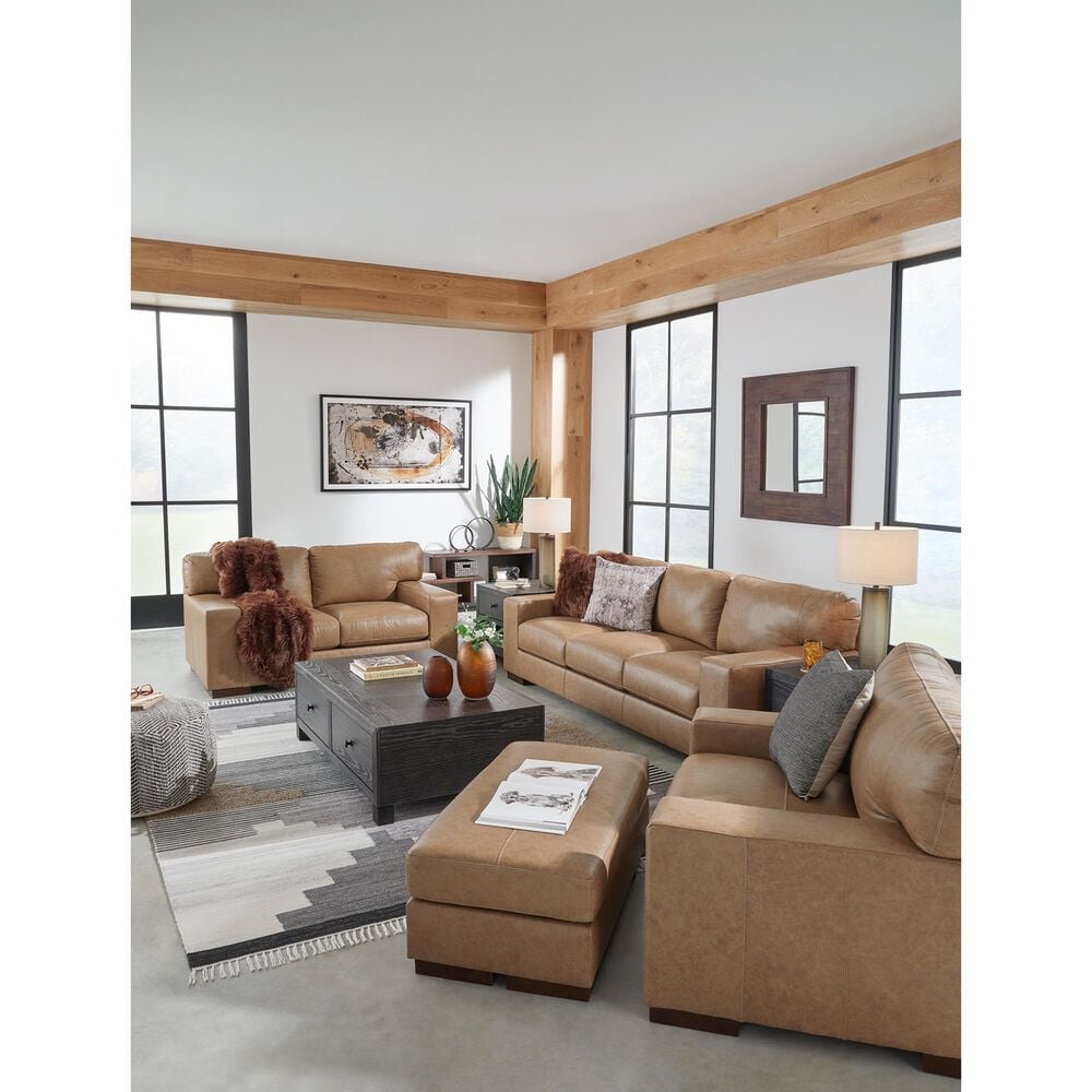 Signature Design by Ashley Lombardia Stationary Loveseat in Tumbleweed, , large