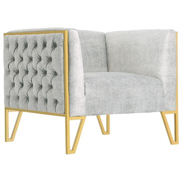 Dayton Vector Accent Chair in Grey Velvet, , large