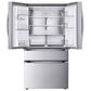 LG 28.6 Cu. Ft. 4-Door French Door with Dual Handles Refrigerator in PrintProof Stainless Steel, , large