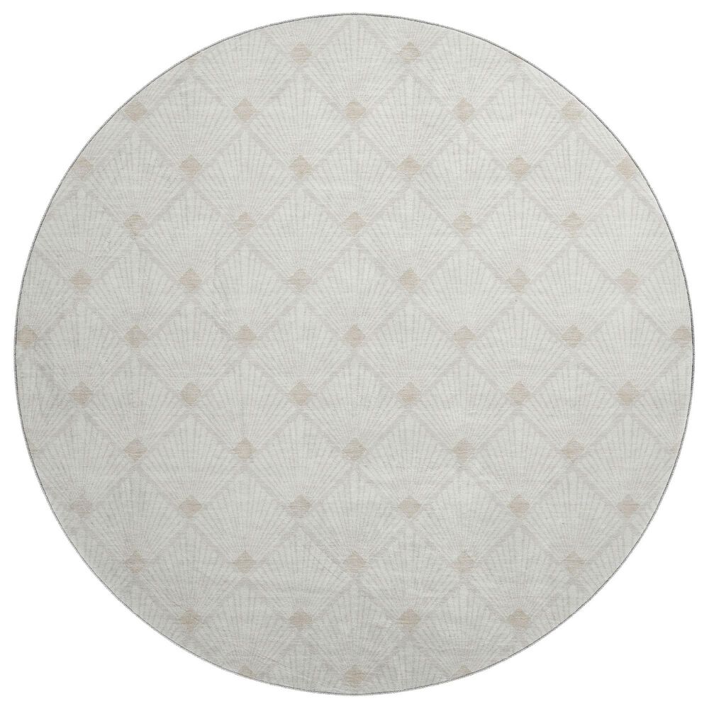 Dalyn Rug Company The Reserve TR9 Ivory 8" Round Indoor/Outdoor Area Rug, , large