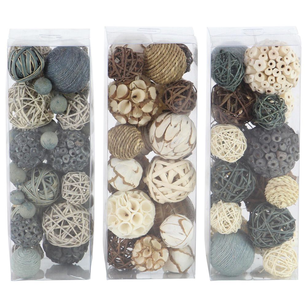 Maple and Jade Coastal Orbs and Vase Filler in Multicolor (Set of 3), , large
