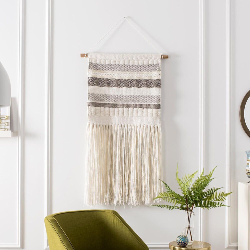 37B Sedona Woven Wall Art 121 in Ivory/Grey, , large