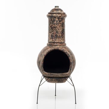 Alfresco Home Medium Plain Chiminea with Lid and Stand in Chilada, , large