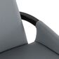 LumiSource Cosmo Accent Chair with Faux Leather Cushion in Grey, , large