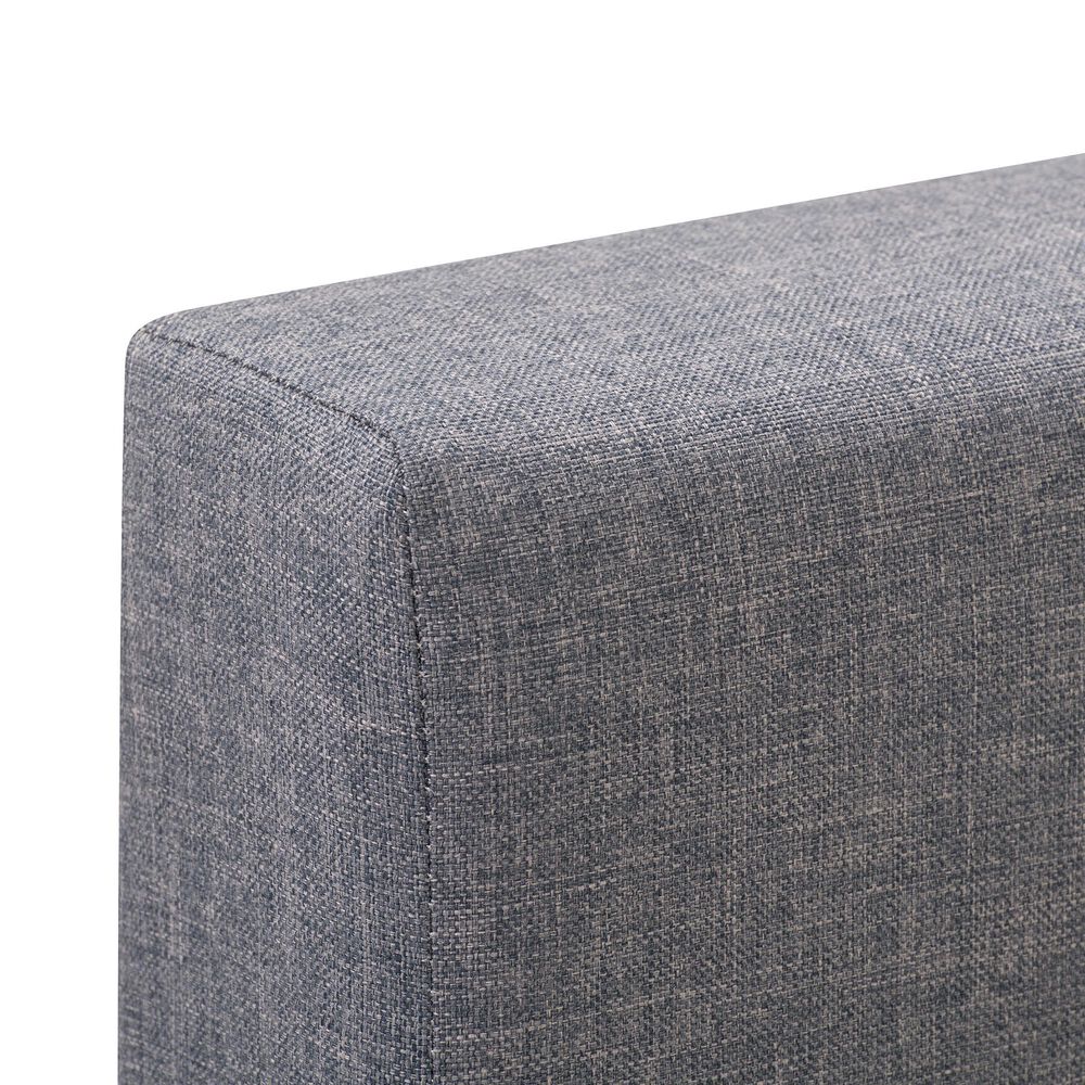 CorLiving Twin Upholstered Platform Bed in Gray, , large