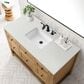 James Martin Vanities Breckenridge 48" Single Bathroom Vanity in Light Natural Oak with 3 cm Lime Delight Quartz Top and Rectangular Sink, , large