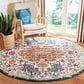 Safavieh Madison MAD447A 5" Round Ivory and Orange Area Rug, , large