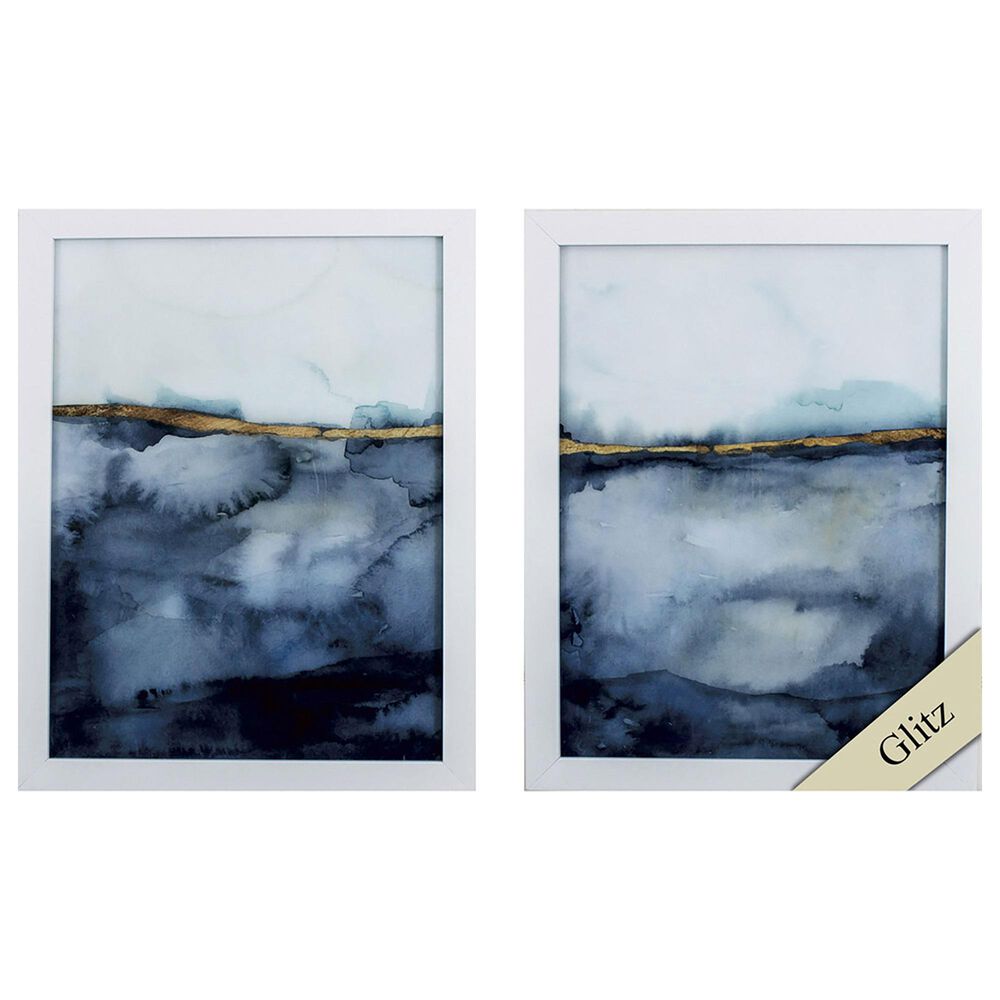 Propac Coastal Horizon Wall Art in Blue (Set of 2), , large