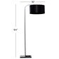 Maple and Jade Industrial Floor Lamp in Black, , large