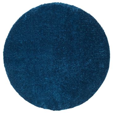 Safavieh August Shag AUG900N 6"7" Round Navy Area Rug, , large