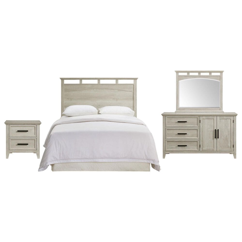 Mayberry Hill Matias 4-Piece Queen/Full Bedroom Set in White, , large