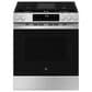 GE Appliances 30" Slide-In Front-Control Gas Range with Steam Clean in Stainless Steel, , large