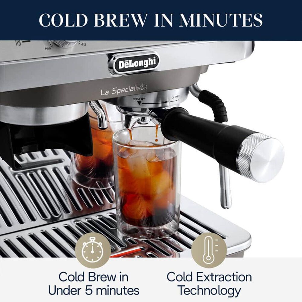 DeLonghi La Specialista Arte Evo 56 Oz Espresso Machine with Cold Brew in Metal, , large