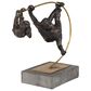 Maple and Jade 15" Resin Ape Sculpture in Blackish-Brown, Gold and Dark Gray, , large