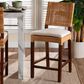 Baxton Studio Lesia Counter Stool with White Cushion in Walnut Brown, , large