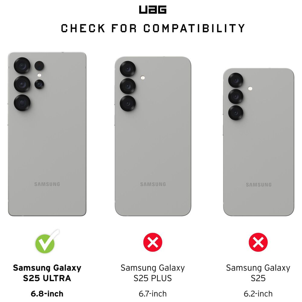 UAG Glass Screen Protector Shield for Samsung Galaxy S25 Ultra in Clear, , large