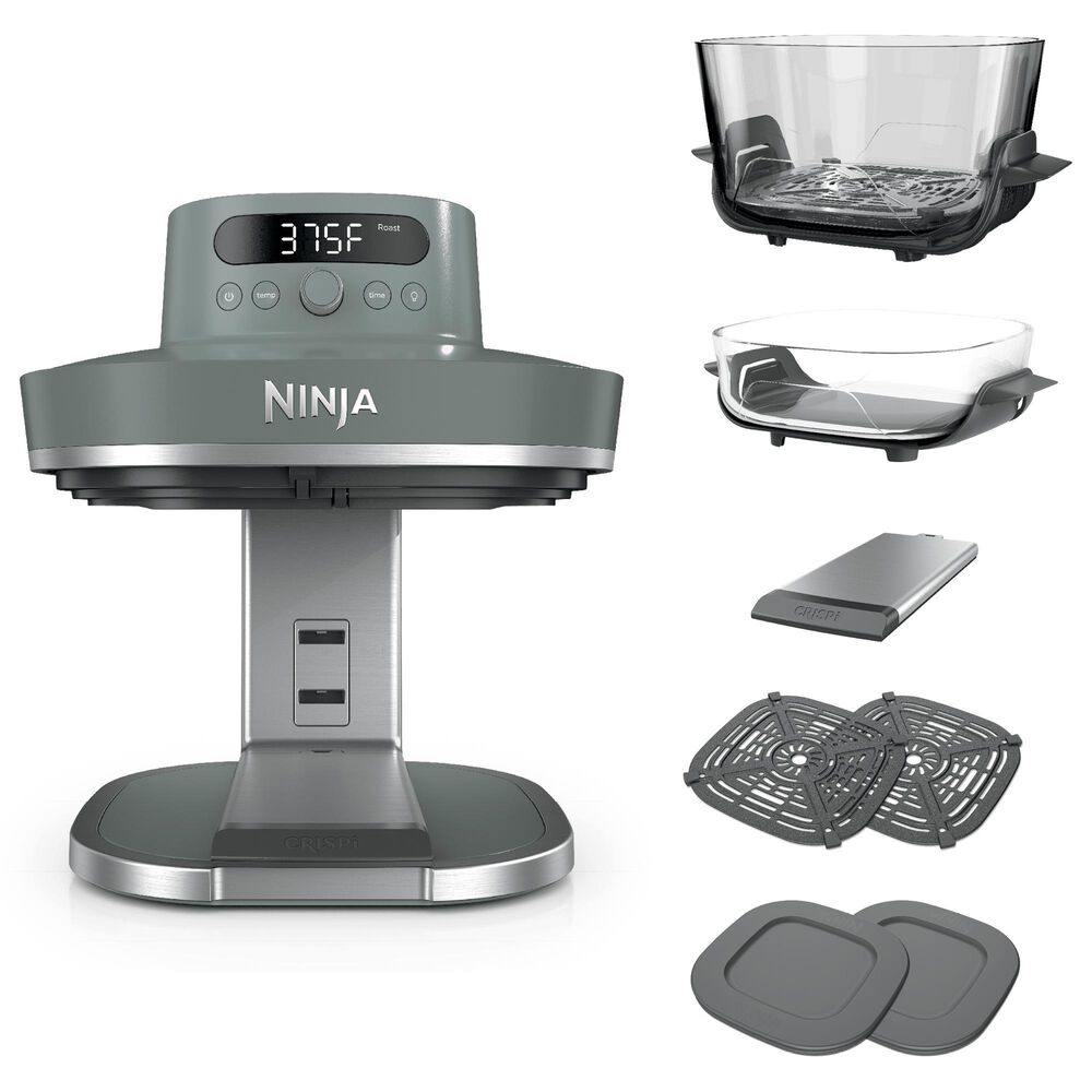 Ninja Crispi Pro 6-in-1 Countertop Glass Air Fryer in Ash Gray, , large