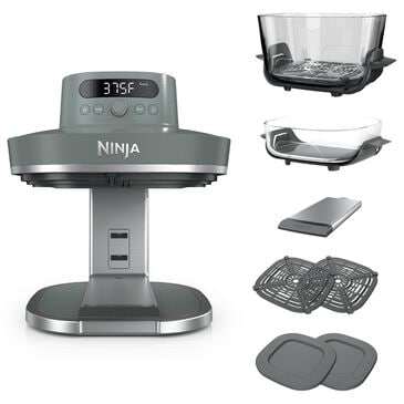 Ninja Crispi Pro 6-in-1 Countertop Glass Air Fryer in Ash Gray, , large